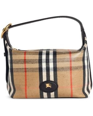 Burberry "Highlands" Mini Boreson aus beige-sandfarbener Baumwollmischung - Weiß