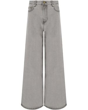 Ganni Future Wide Leg Jeans - Grey