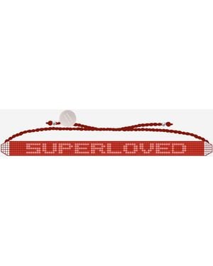 Sorbet Island Glass Pearl -armband - Rood