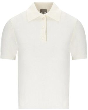 Max Mara Carioca Knitted Polo Shirt - White