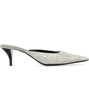 Gucci Fabric Mules - White