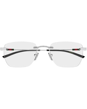 Gucci Brillen Gg2099 O 001 Silber/Klar Herren - Mettallic