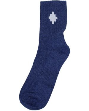 Marcelo Burlon Socken & Socken Männer Baumwollblau/Weiß