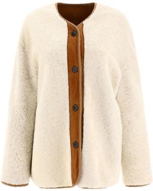 Giovi Reversible Shearling Jacket Jackets - Natural