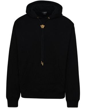 Versace Black Cotton Sweatshirt - Schwarz