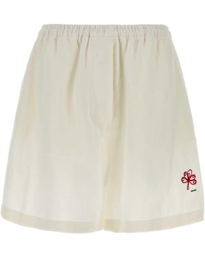 Prada Linen Shorts - White