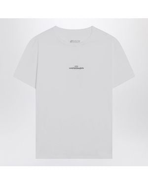 Maison Margiela T Shirt With Distorted Logo - White
