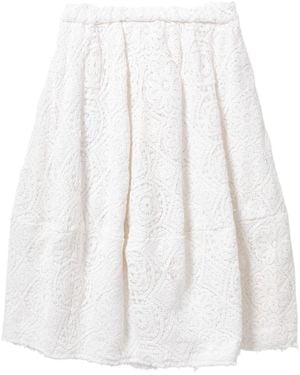 Comme des Garçons Cotton Midi Skirt - White