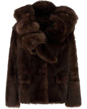 Prada Solid Furr Jacket - Black