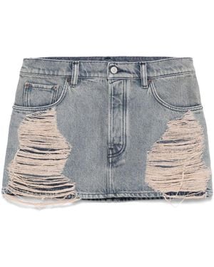 Acne Studios Cotton Mini Skirt - Gray