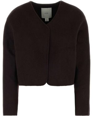 Calvin Klein Dark Brown Wool Blend Blazer - Black