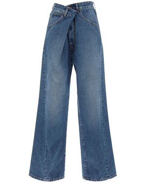 DARKPARK Jeans baggy con vita ripiegata 'Ines' - Blu