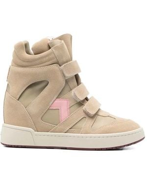 Isabel Marant Hook And Loop Trainers - Natural