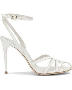 Sergio Levantesi 100-mm-Sandalen mit Absatz - Weiß