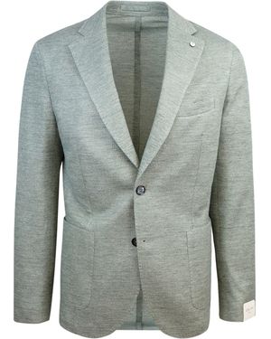 L.B.M. 1911 Giacca Jack à Jersey Verde - Gris