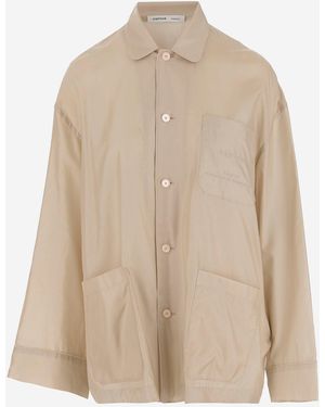 Carven Silk Oversized Shirt - Naturel