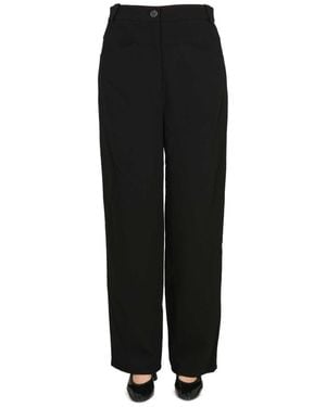 KHAITE Preen Piqué Wide-Leg Trousers - Black