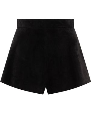 Max Mara Wildledershorts - Schwarz