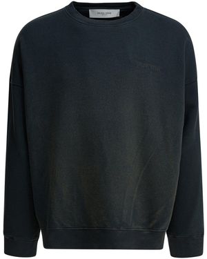 Golden Goose Vintage-Effekt-Sweatshirt mit Rundhalsausschnitt - Schwarz