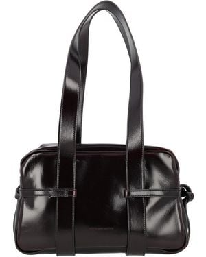 Dries Van Noten Printed Satin Shoulder Bag - Black