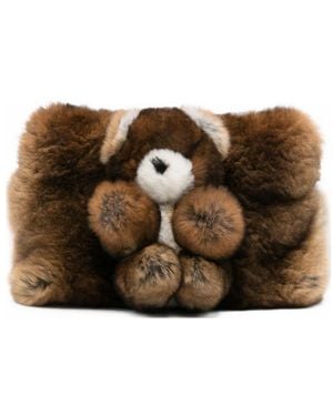 Anita Bilardi Bear Clutch - Brown