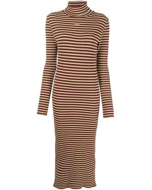 Wales Bonner Gestricktes Kleid Mit Rollkragen - Braun