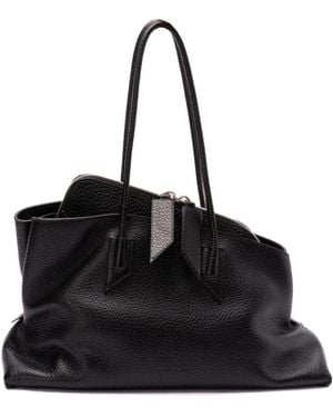 The Attico L'Attico La Passeggiata a chuté le sac fourre-tout moyen - Noir