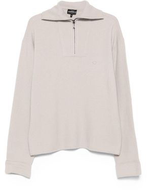 Emporio Armani Wool Turtle Neck Jumper - White