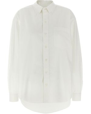 T By Alexander Wang Oxford Cotton Boyfriend Shirt - White