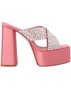 HAUS OF HONEY Crossed Band Sandals - Pink