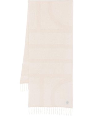 TOTEME Jacquard-Schal Mit Monogramm - Weiß