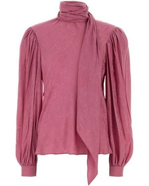 Gucci Fuchsia Twill Blouse - Pink