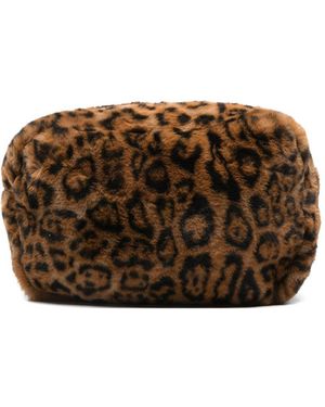 Apparis Jumbo Leopard Noor Pouch - Brown