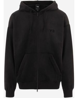 Y-3 Stretch Nylon Hoodie With Logo - Black