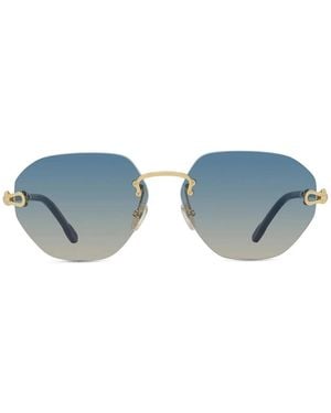 Fred Lunettes de soleil Fg40078 U 30 W Manille Cable Or/Bleu Dégradé Homme