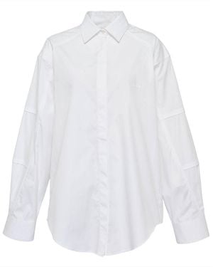 MSGM Shirt With Logo Cotton - White
