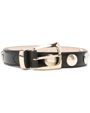 KHAITE Benny Belt With Studs - Black