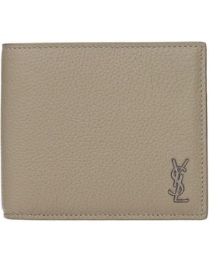 Saint Laurent Wallet Leather - Natural