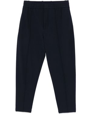Emporio Armani Navy Nylon Stretch Slim Fit Hose - Blau