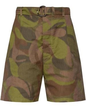 Marni Cotton Bermuda - Green