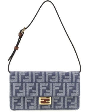 Fendi 'Baguette' Brieftasche auf der Kette - Mettallic