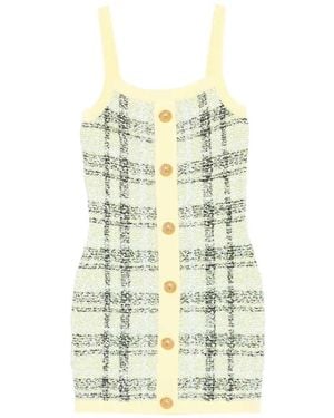 Balmain Short Dress With Buttons - White