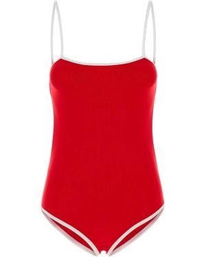 Miu Miu Stretch Nylon Swimsuit - Red