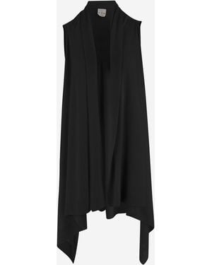 Sa Su Phi Long Cashmere And Silk Knit - Black