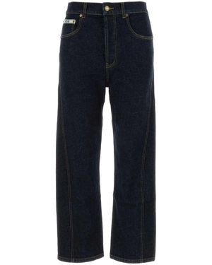 Moschino Straight Mid Rise Jeans - Blue