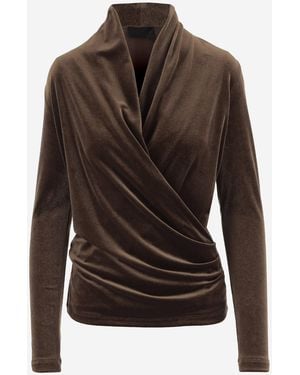 F.it Jumper Stretch Velvet Polyester - Brown