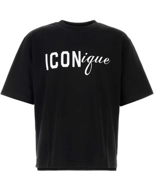DSquared² Cotton Oversize T Shirt - Black