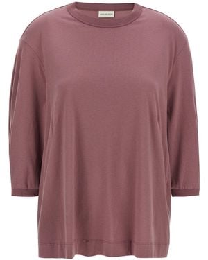 Dries Van Noten Droogt Van Noten 'herissa' T -shirt - Paars
