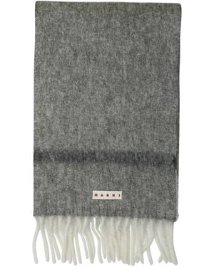 Marni Mohair And Alpaca Scarf - Gray
