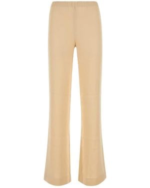 Ami Paris Ami Skin Satin Pant - Natural